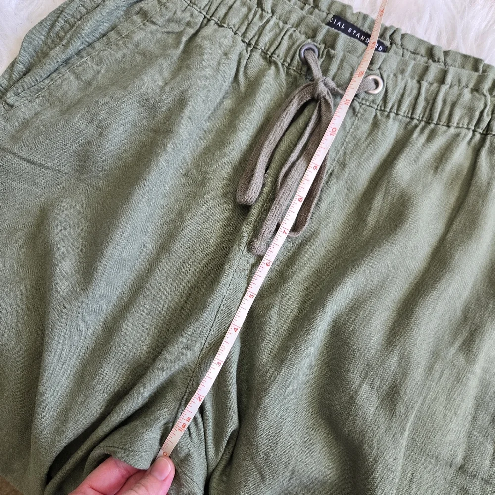 SOCIAL STANDARD by Sanctuary Linen  Solstice Pull On Jogger Pant Lichen Green XL - Picture 10 of 14